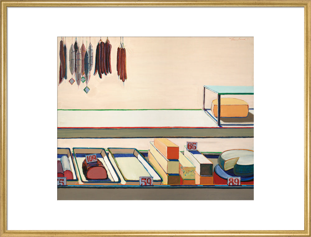 Delicatessen Counter (art print, extra large, gold)