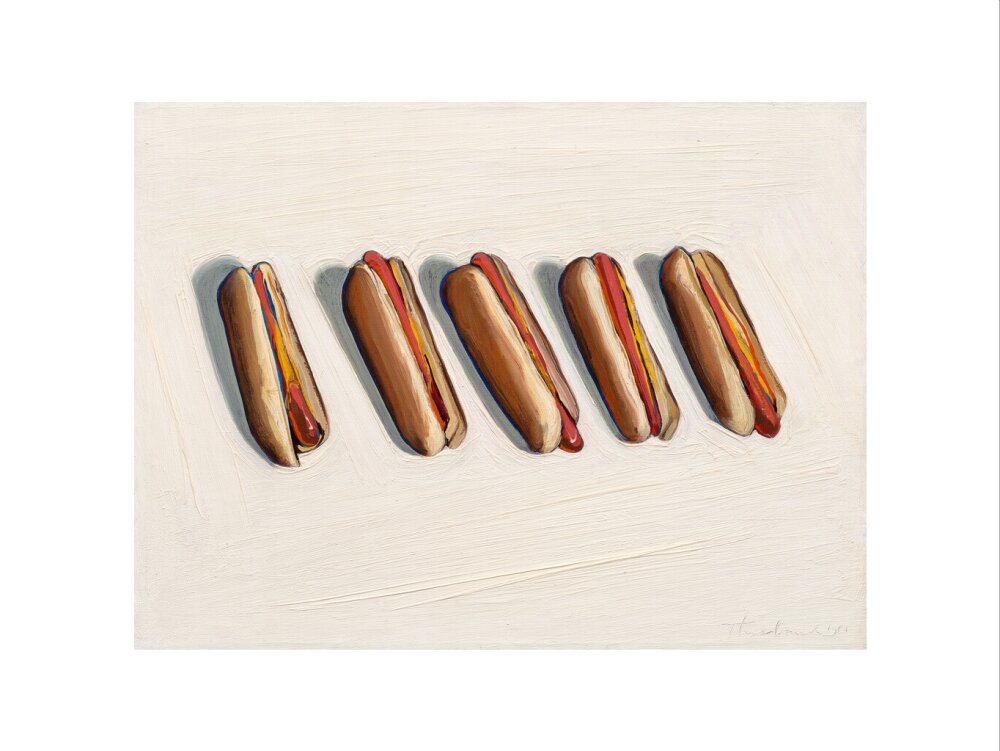 Five Hot Dogs (art print, medium, unframed)