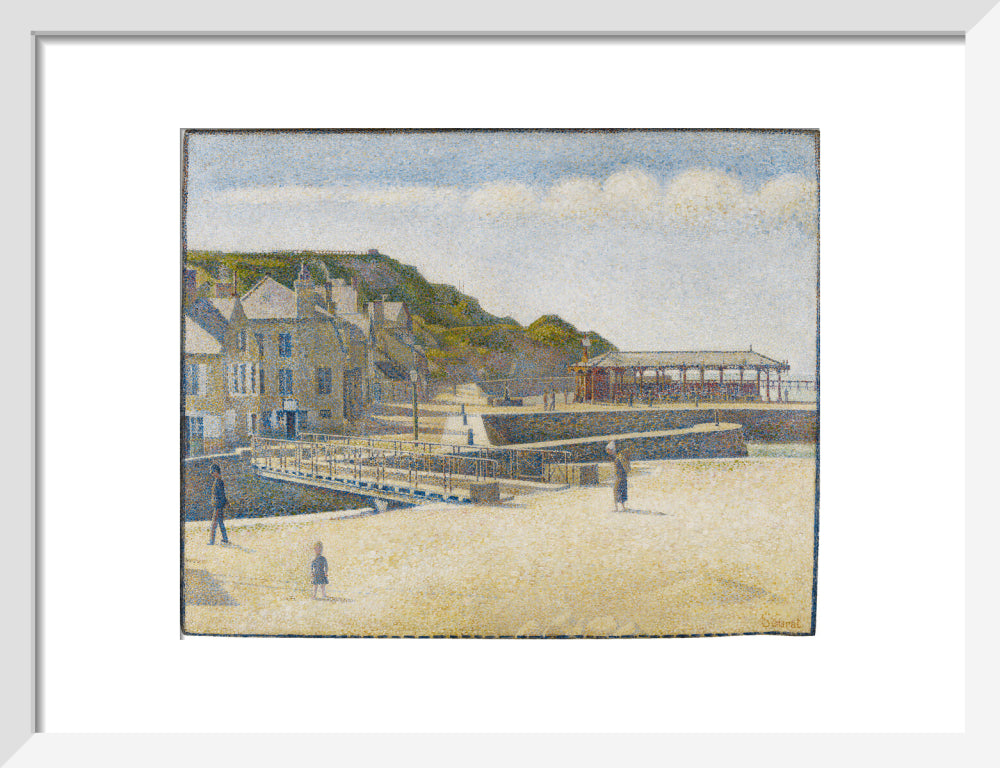 Port-en-Bessin - The Bridge and the Quays (art print, small, white)