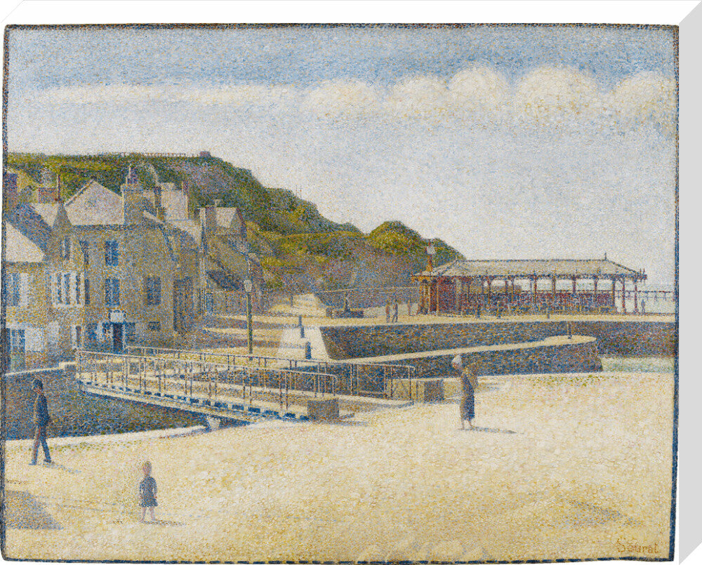 Port-en-Bessin - The Bridge and the Quays (stretched canvas, large, unframed)