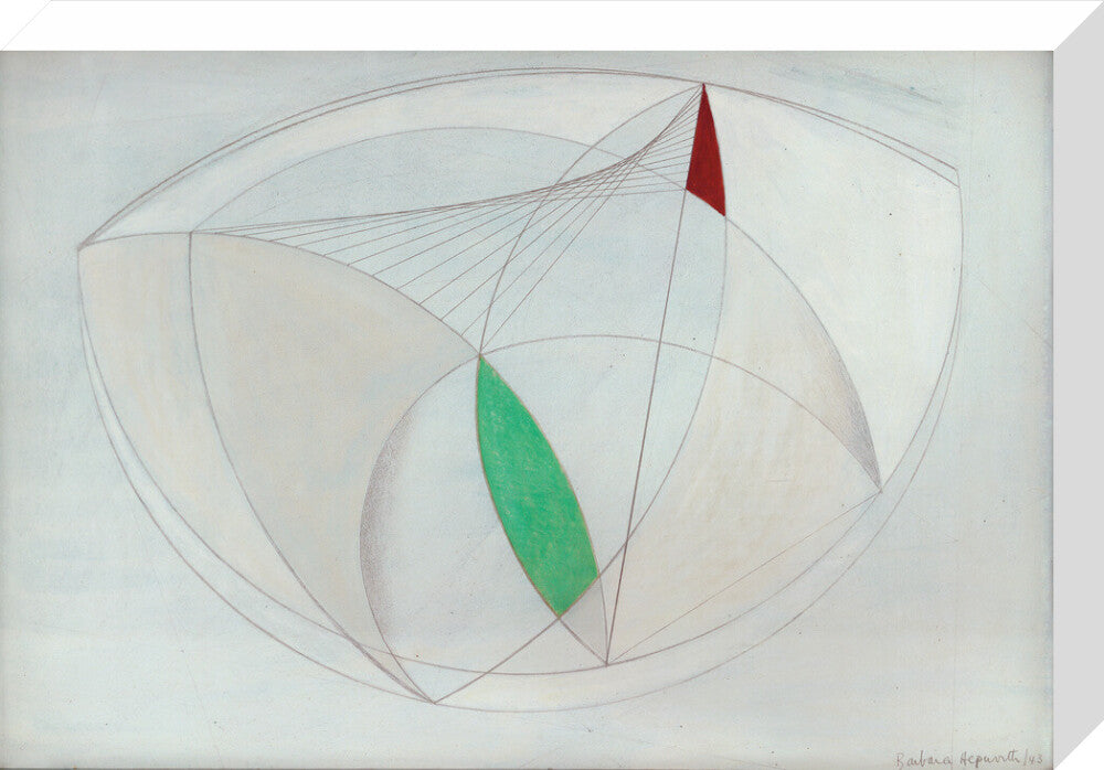 Curved Forms with Green (stretched canvas, medium, unframed)