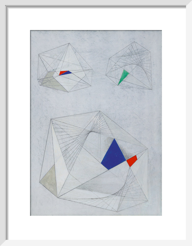 Drawing for Sculpture with Colour (art print, small, white)