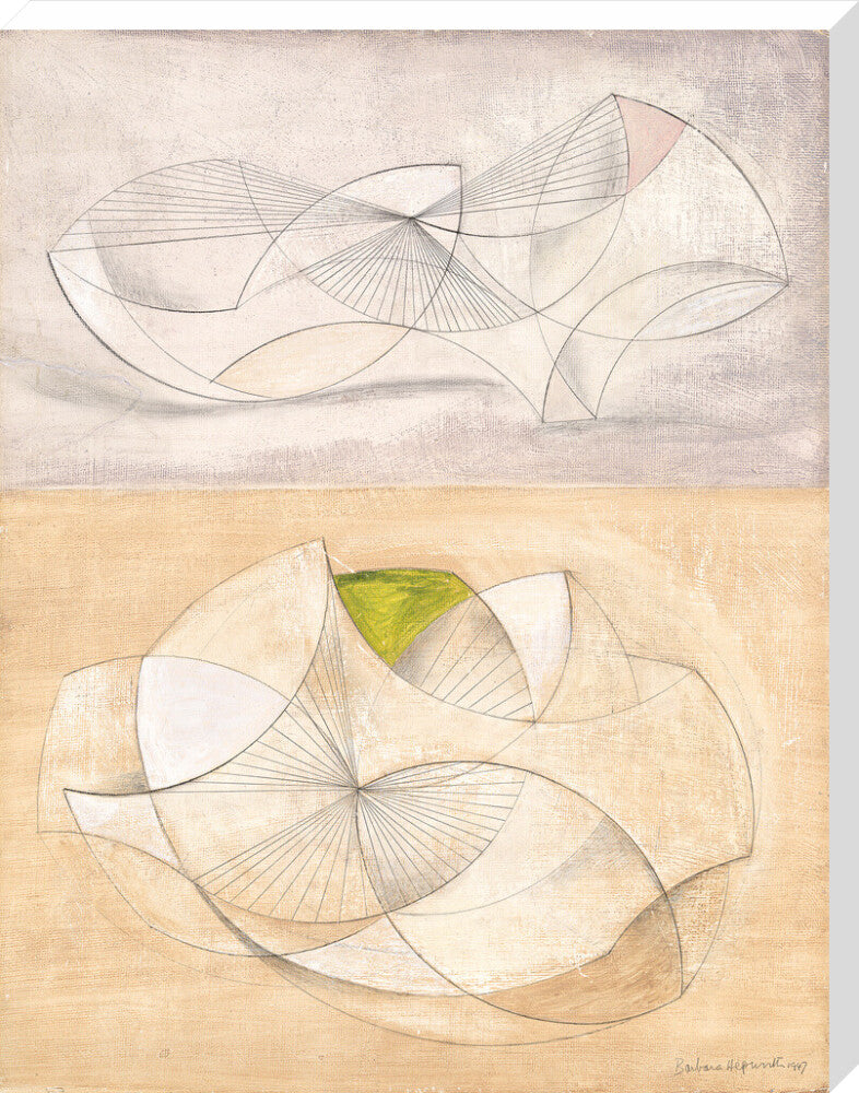 Curved forms (stretched canvas, extra large, unframed)