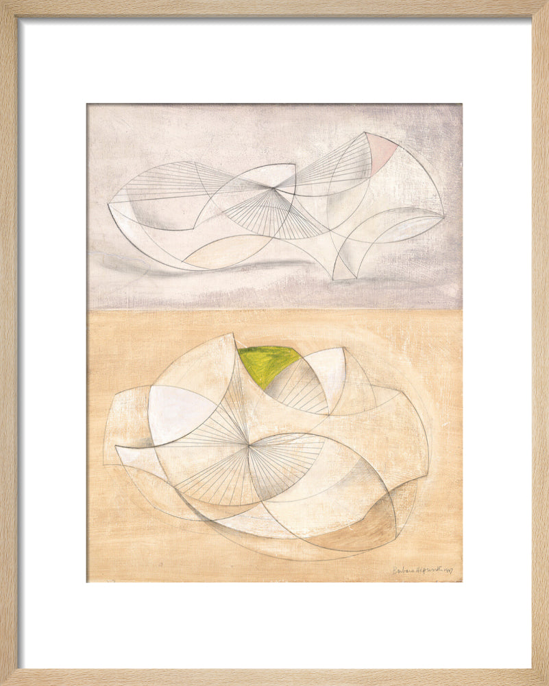 Curved forms (art print, small, natural)