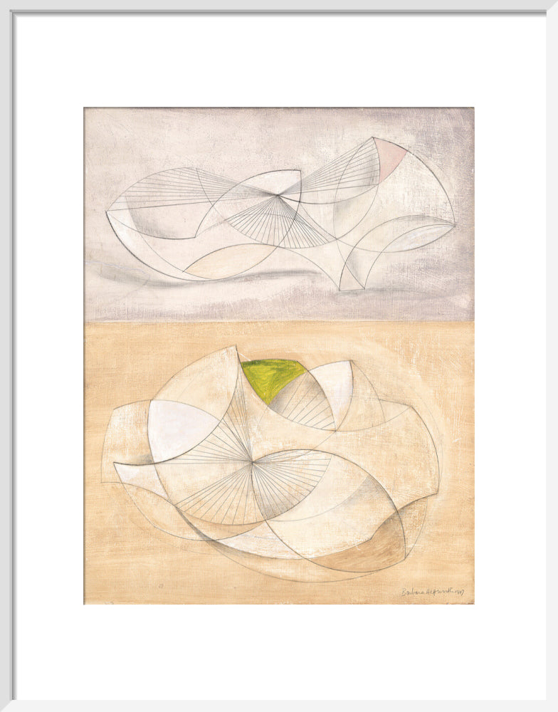 Curved forms (art print, medium, white)