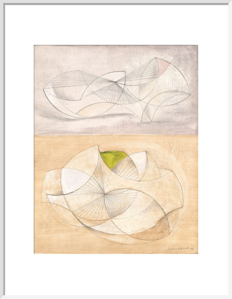 Curved forms (art print, large, white)