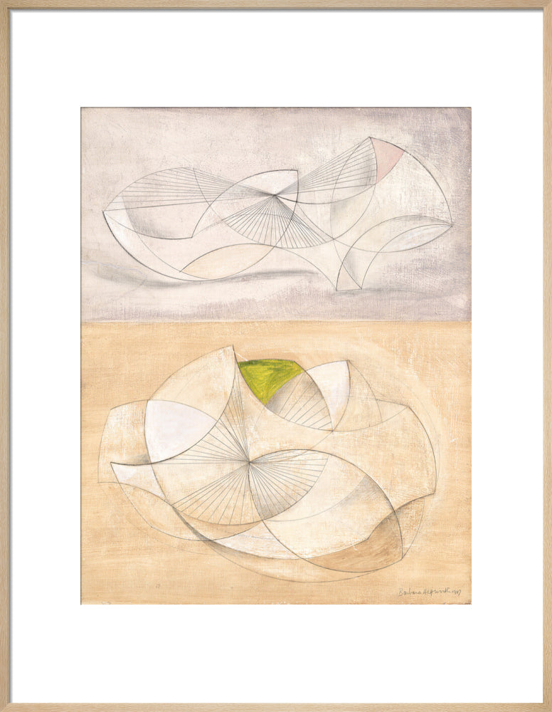Curved forms (art print, large, natural)