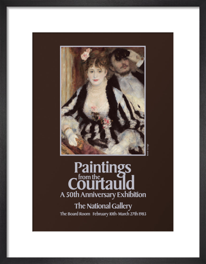 Poster for Paintings from the Courtauld: A 50th Anniversary Exhibtion at the National Gallery 1983 (art print, small, black)
