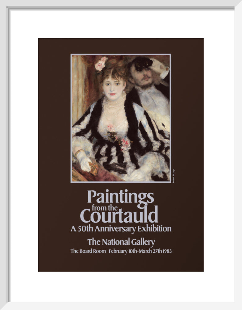 Poster for Paintings from the Courtauld: A 50th Anniversary Exhibtion at the National Gallery 1983 (art print, small, white)