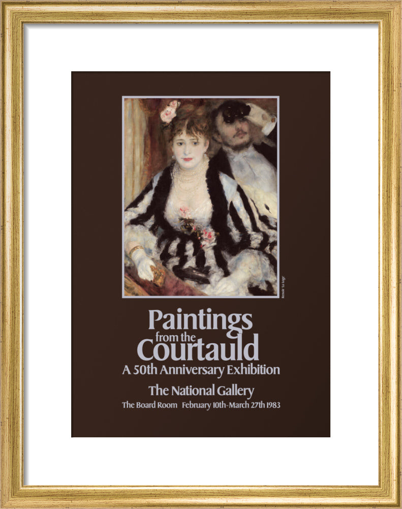 Poster for Paintings from the Courtauld: A 50th Anniversary Exhibtion at the National Gallery 1983 (art print, small, gold)