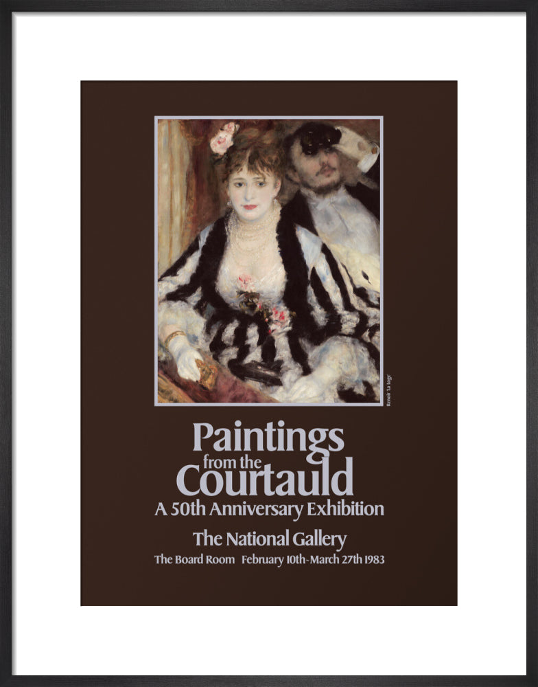 Poster for Paintings from the Courtauld: A 50th Anniversary Exhibtion at the National Gallery 1983 (art print, medium, black)
