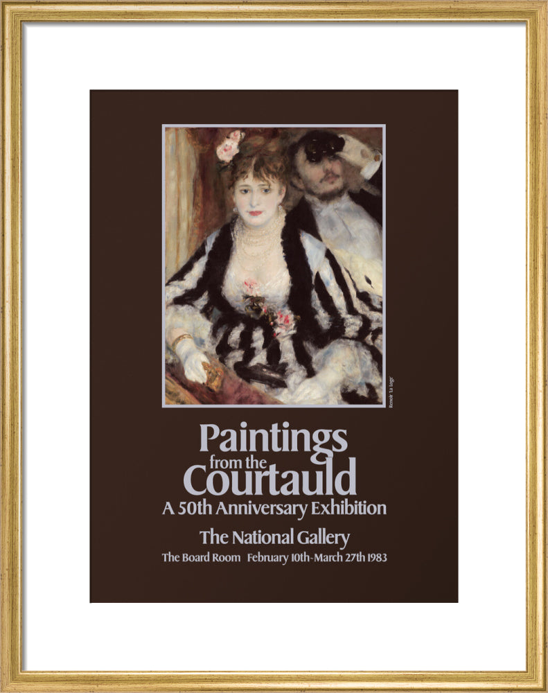 Poster for Paintings from the Courtauld: A 50th Anniversary Exhibtion at the National Gallery 1983 (art print, medium, gold)