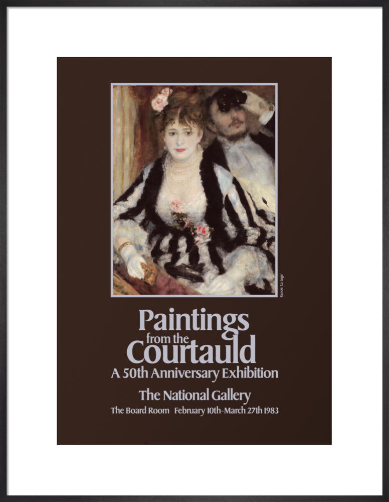 Poster for Paintings from the Courtauld: A 50th Anniversary Exhibtion at the National Gallery 1983 (art print, large, black)