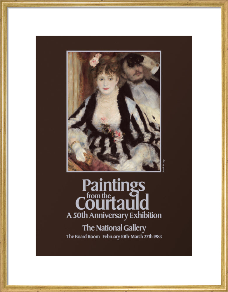 Poster for Paintings from the Courtauld: A 50th Anniversary Exhibtion at the National Gallery 1983 (art print, large, gold)