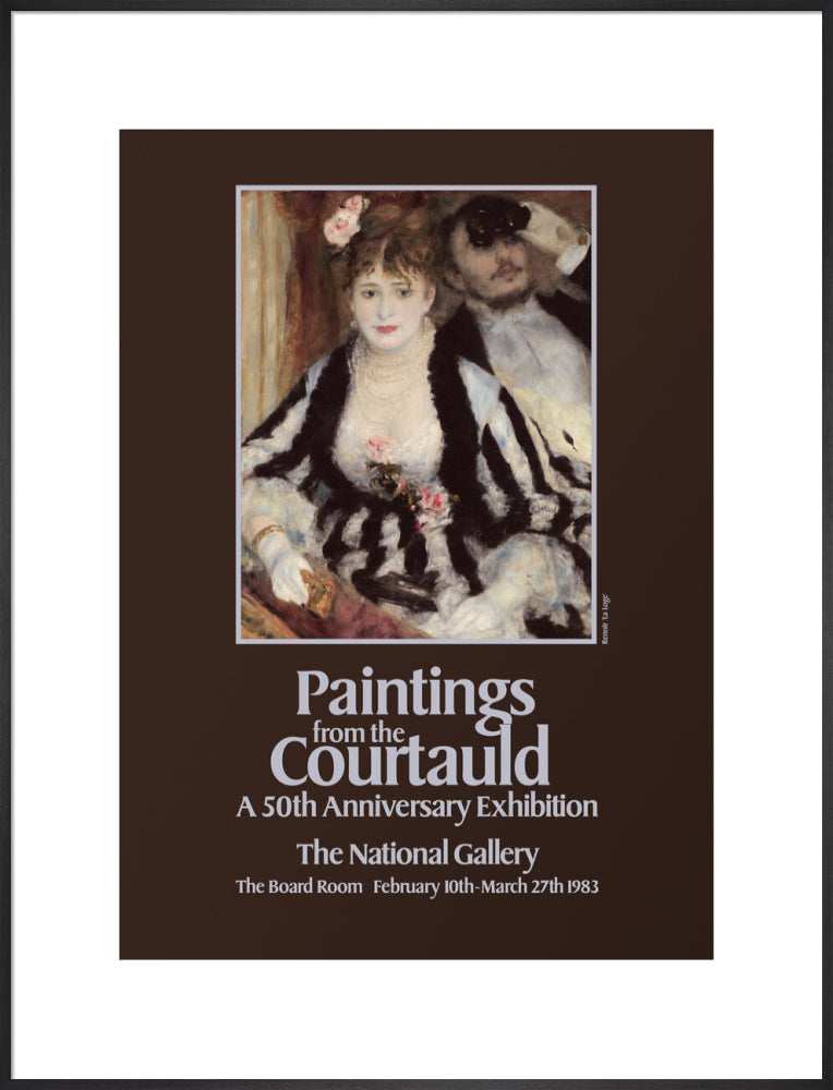 Poster for Paintings from the Courtauld: A 50th Anniversary Exhibtion at the National Gallery 1983 (art print, extra large, black)