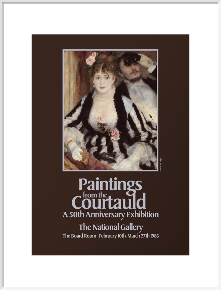 Poster for Paintings from the Courtauld: A 50th Anniversary Exhibtion at the National Gallery 1983 (art print, extra large, white)