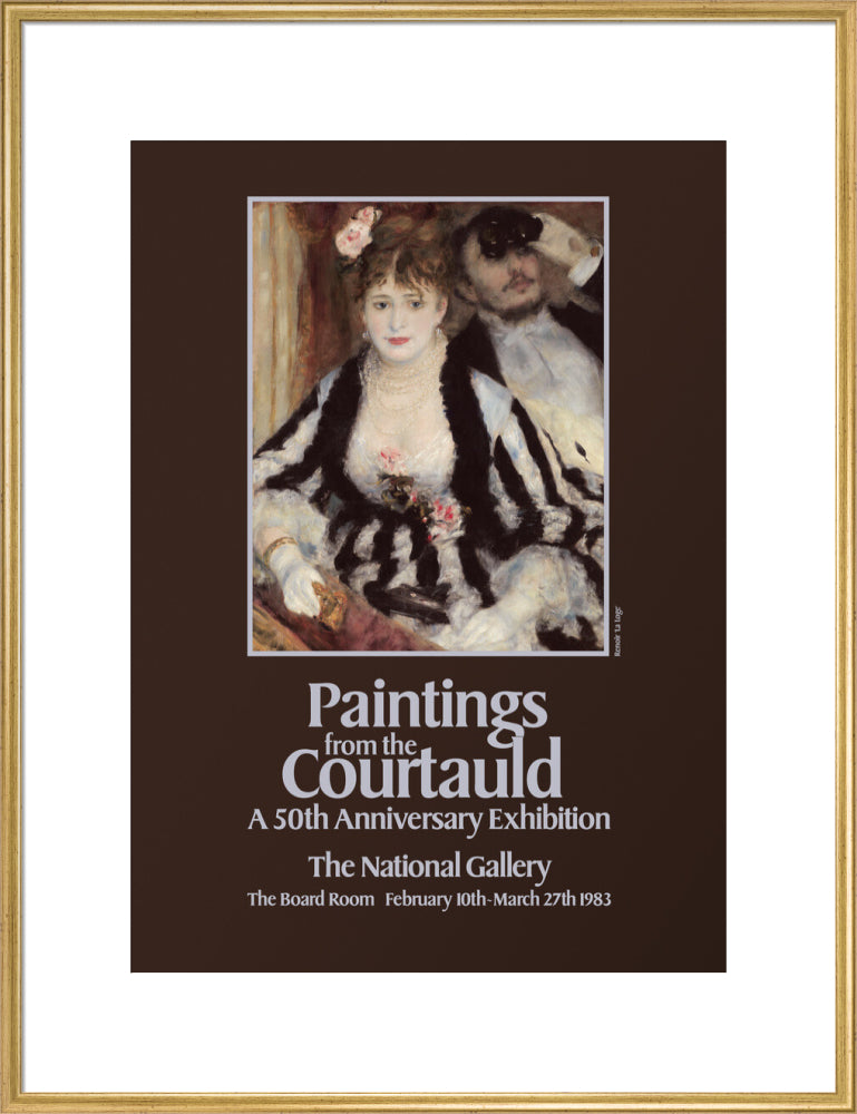 Poster for Paintings from the Courtauld: A 50th Anniversary Exhibtion at the National Gallery 1983 (art print, extra large, gold)