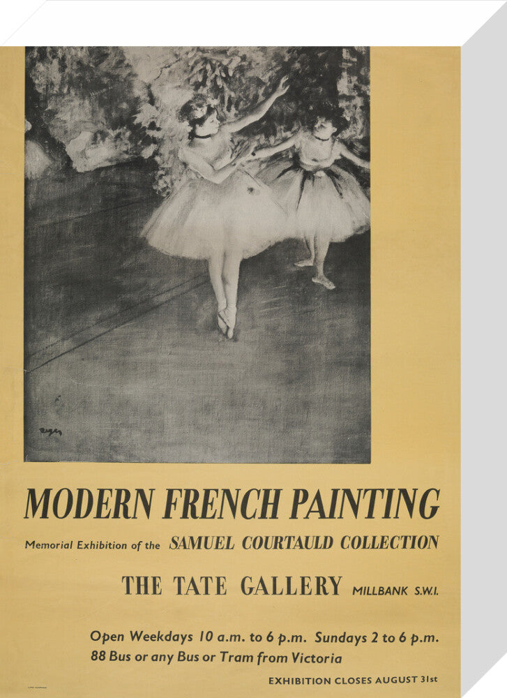 Poster for Modern French Painting: Samuel Courtauld Memorial Exhibition at the Tate Gallery, 1948 (stretched canvas, small, unframed)