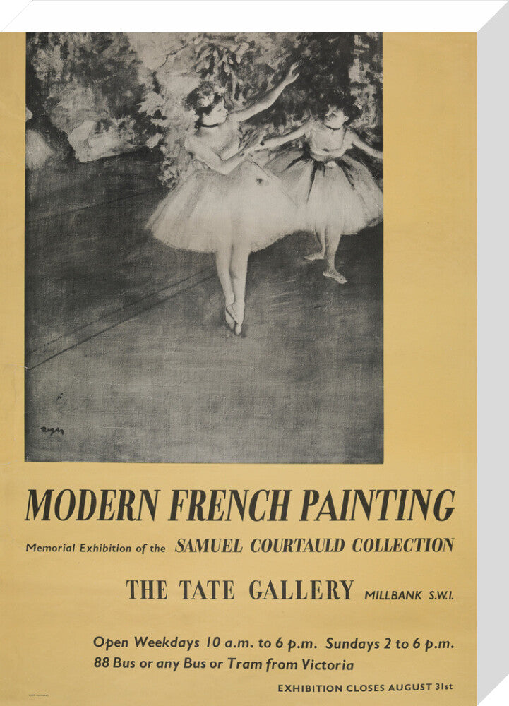 Poster for Modern French Painting: Samuel Courtauld Memorial Exhibition at the Tate Gallery, 1948 (stretched canvas, medium, unframed)