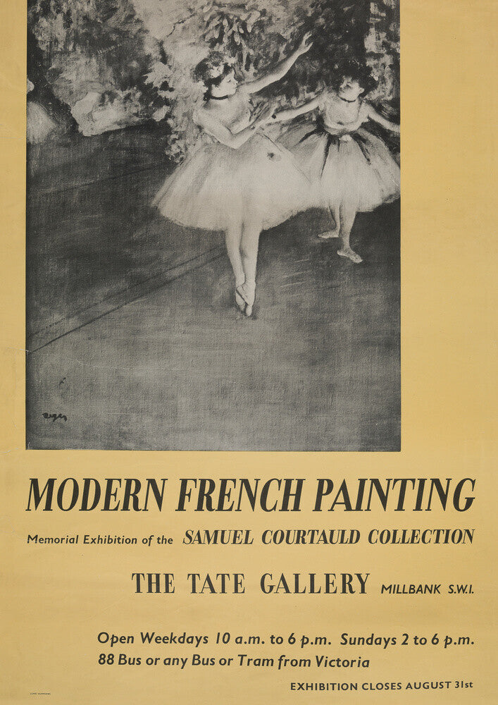 Poster for Modern French Painting: Samuel Courtauld Memorial Exhibition at the Tate Gallery, 1948