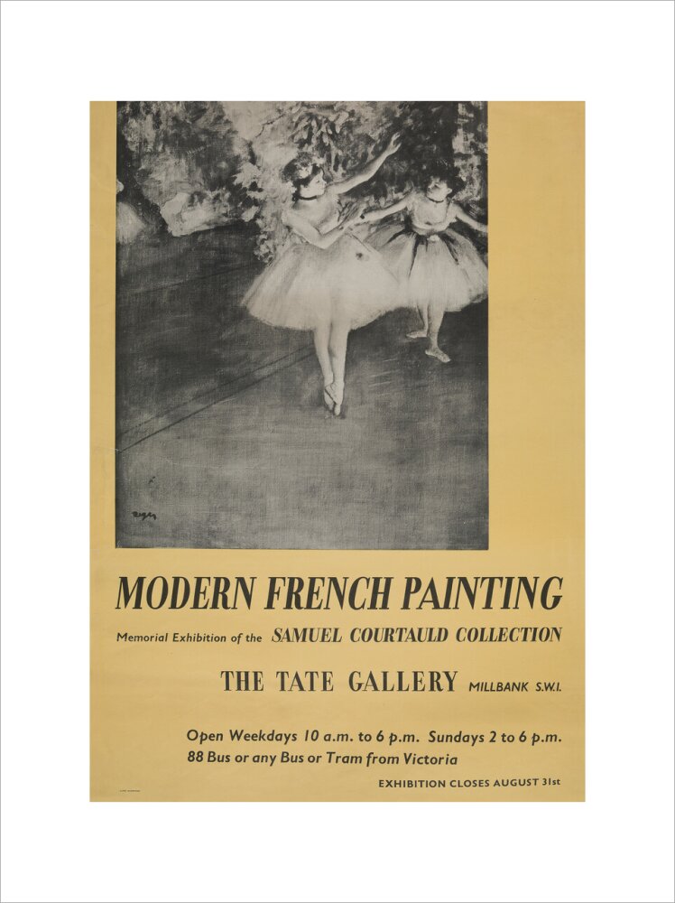 Poster for Modern French Painting: Samuel Courtauld Memorial Exhibition at the Tate Gallery, 1948 (art print, large, unframed)