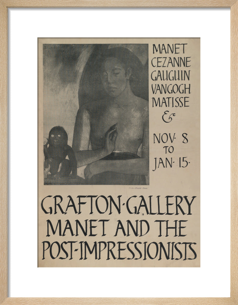 Poster for Manet and the Post-Impressionists Grafton Gallery, 1910 (art print, small, natural)