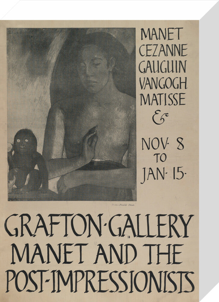 Poster for Manet and the Post-Impressionists Grafton Gallery, 1910 (stretched canvas, small, unframed)