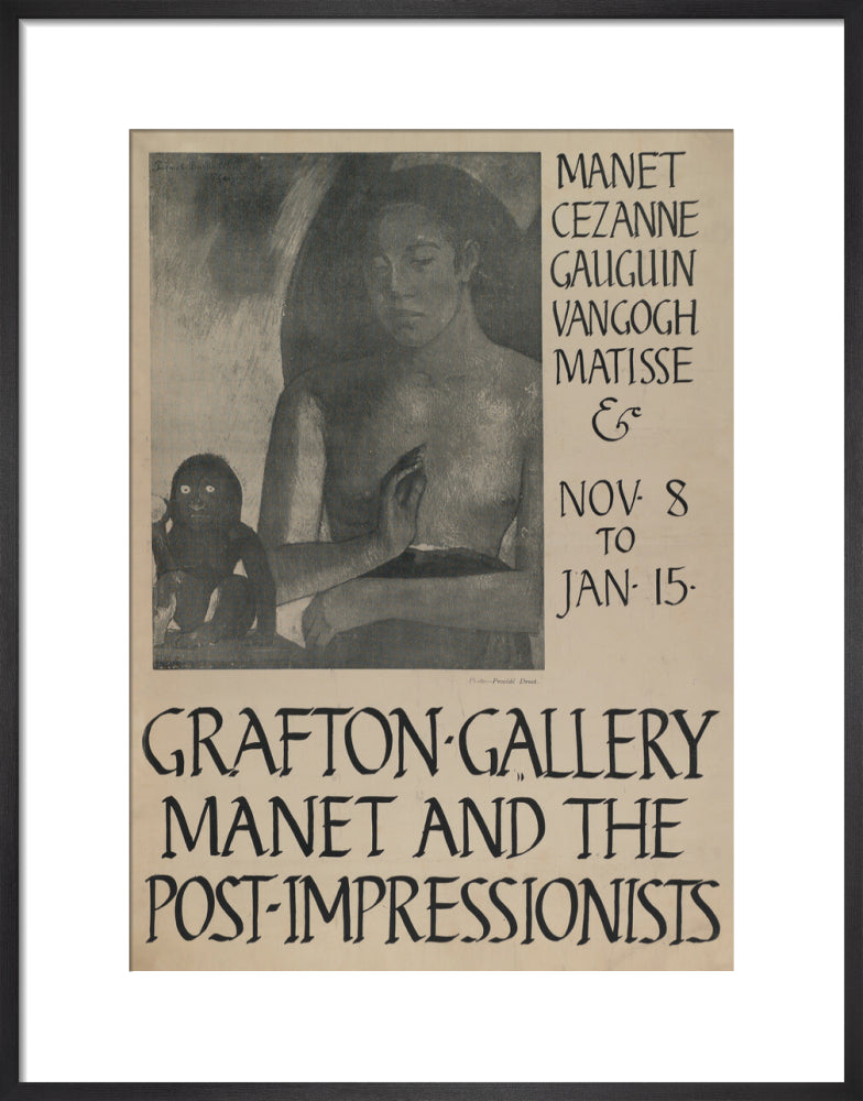 Poster for Manet and the Post-Impressionists Grafton Gallery, 1910 (art print, medium, black)
