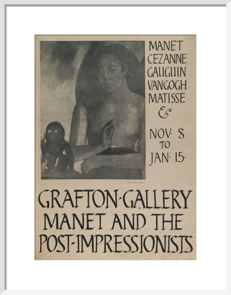 Poster for Manet and the Post-Impressionists Grafton Gallery, 1910 (art print, medium, white)