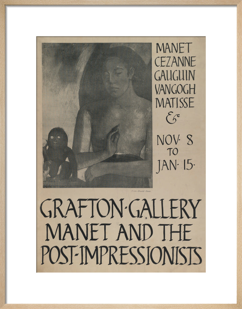 Poster for Manet and the Post-Impressionists Grafton Gallery, 1910 (art print, medium, natural)