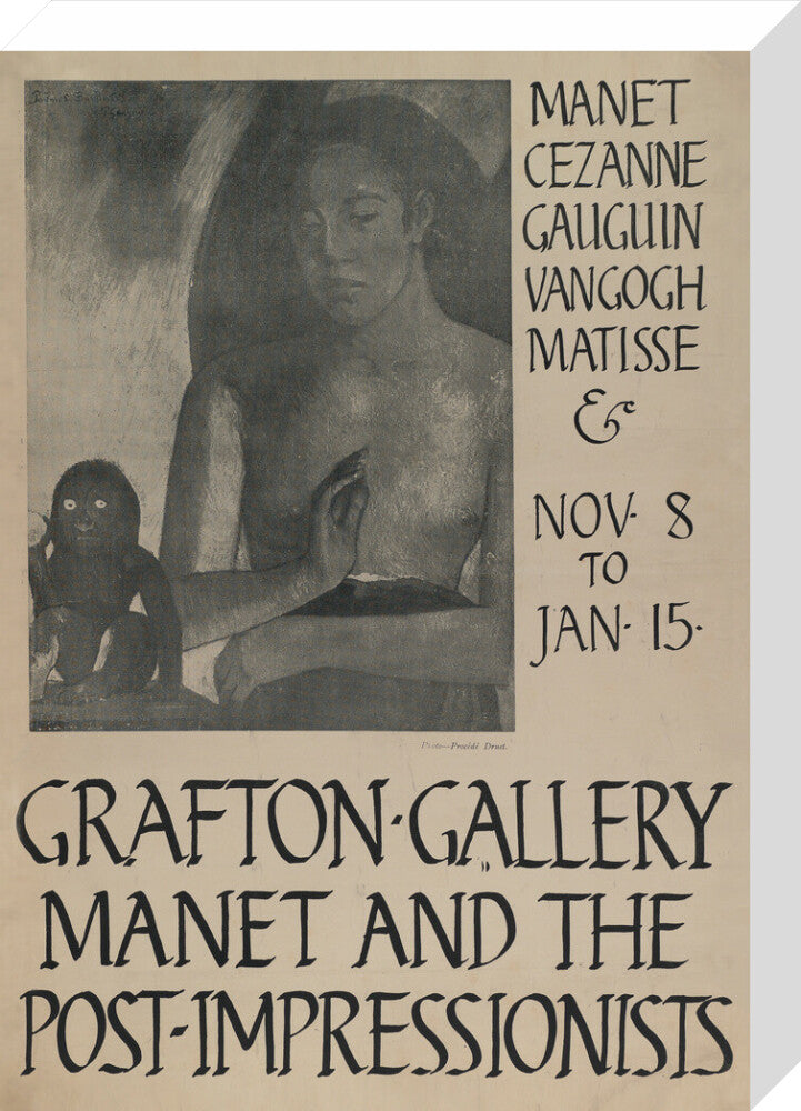 Poster for Manet and the Post-Impressionists Grafton Gallery, 1910 (stretched canvas, medium, unframed)