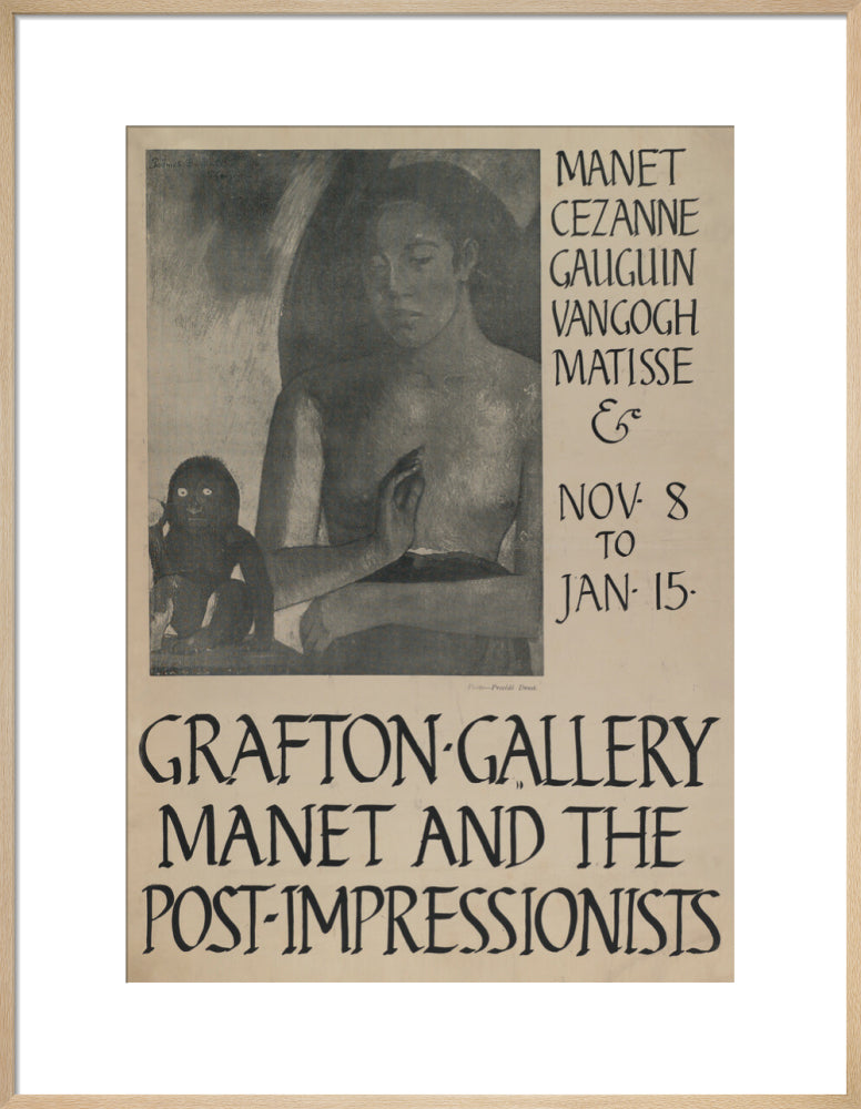Poster for Manet and the Post-Impressionists Grafton Gallery, 1910 (art print, large, natural)