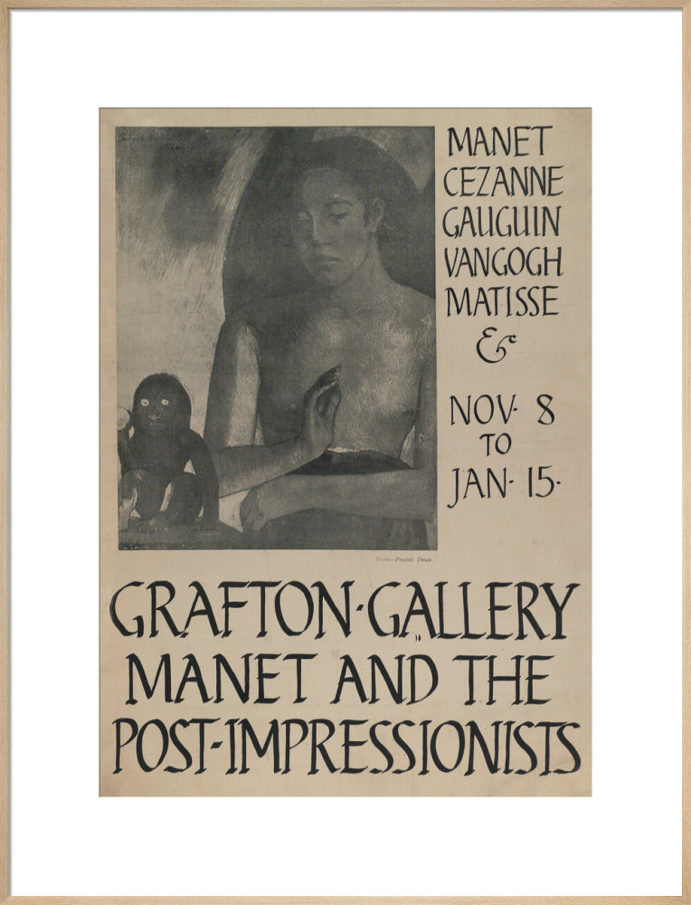 Poster for Manet and the Post-Impressionists Grafton Gallery, 1910 (art print, extra large, natural)