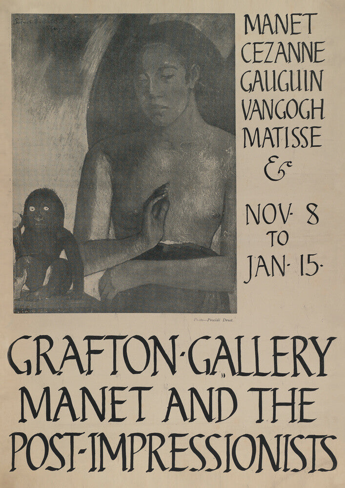 Poster for Manet and the Post-Impressionists Grafton Gallery, 1910