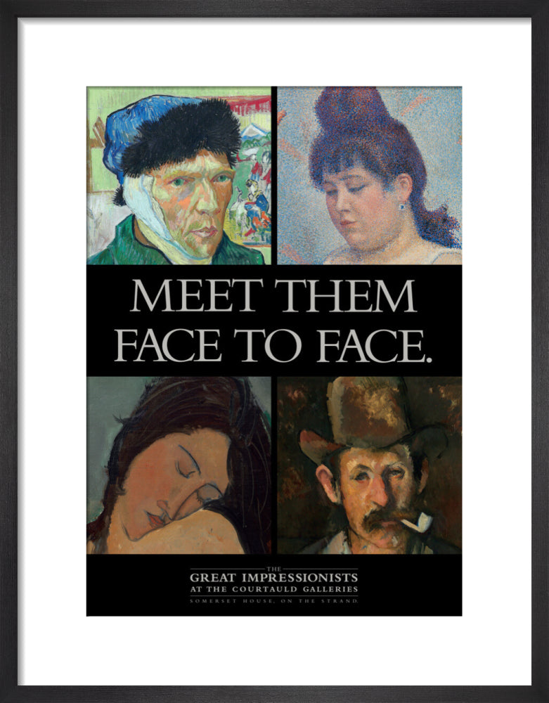 Poster for The Great Impressionists at the Courtauld Galleries c.1995 (art print, small, black)