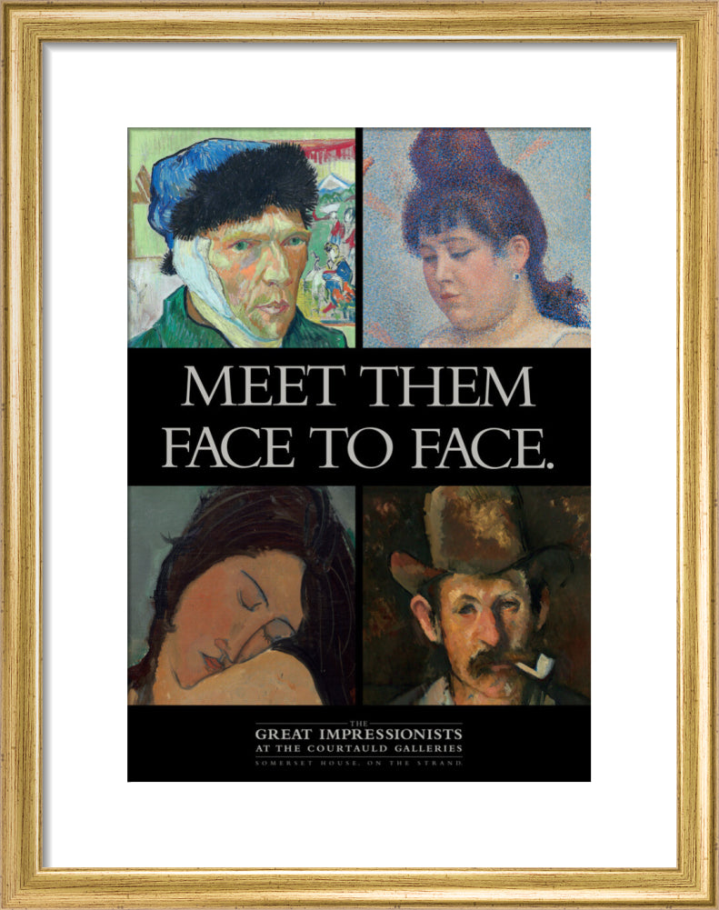 Poster for The Great Impressionists at the Courtauld Galleries c.1995 (art print, small, gold)