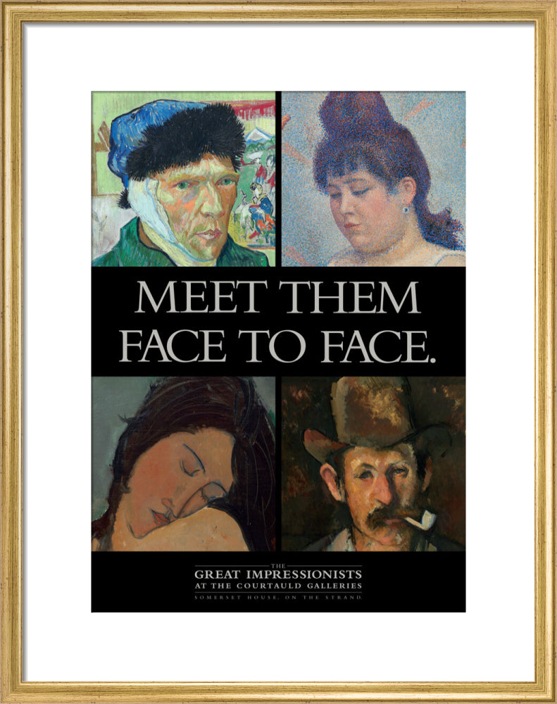 Poster for The Great Impressionists at the Courtauld Galleries c.1995 (art print, medium, gold)