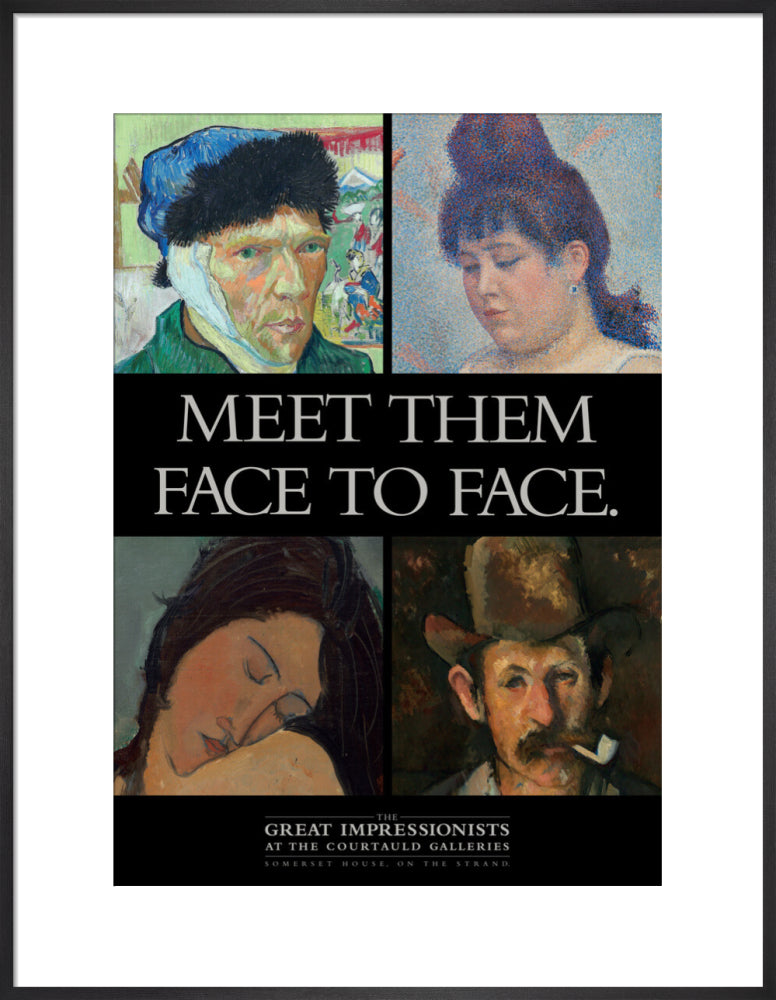 Poster for The Great Impressionists at the Courtauld Galleries c.1995 (art print, large, black)