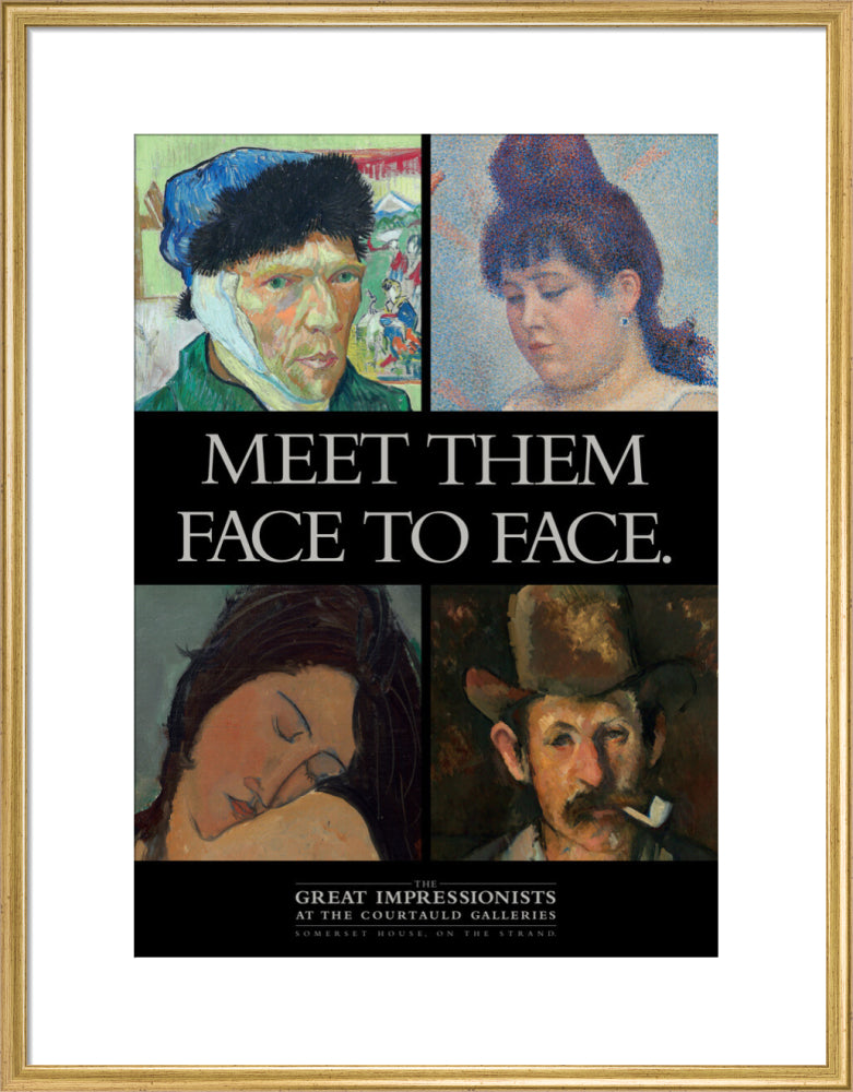 Poster for The Great Impressionists at the Courtauld Galleries c.1995 (art print, large, gold)