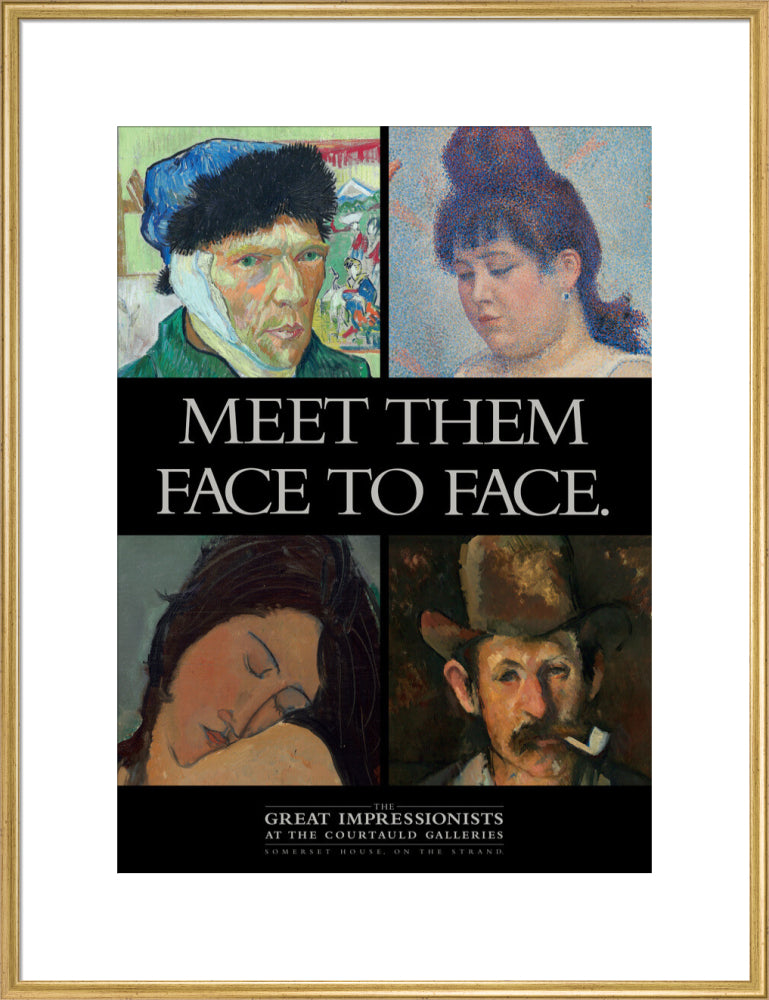 Poster for The Great Impressionists at the Courtauld Galleries c.1995 (art print, extra large, gold)