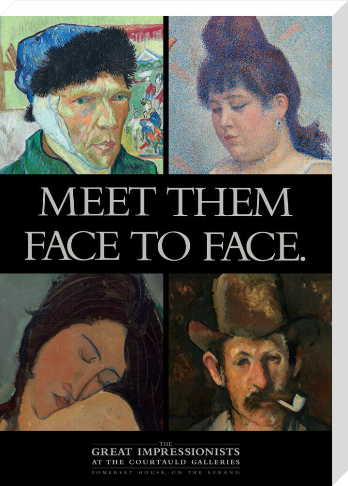 Poster for The Great Impressionists at the Courtauld Galleries c.1995 (stretched canvas, large, unframed)