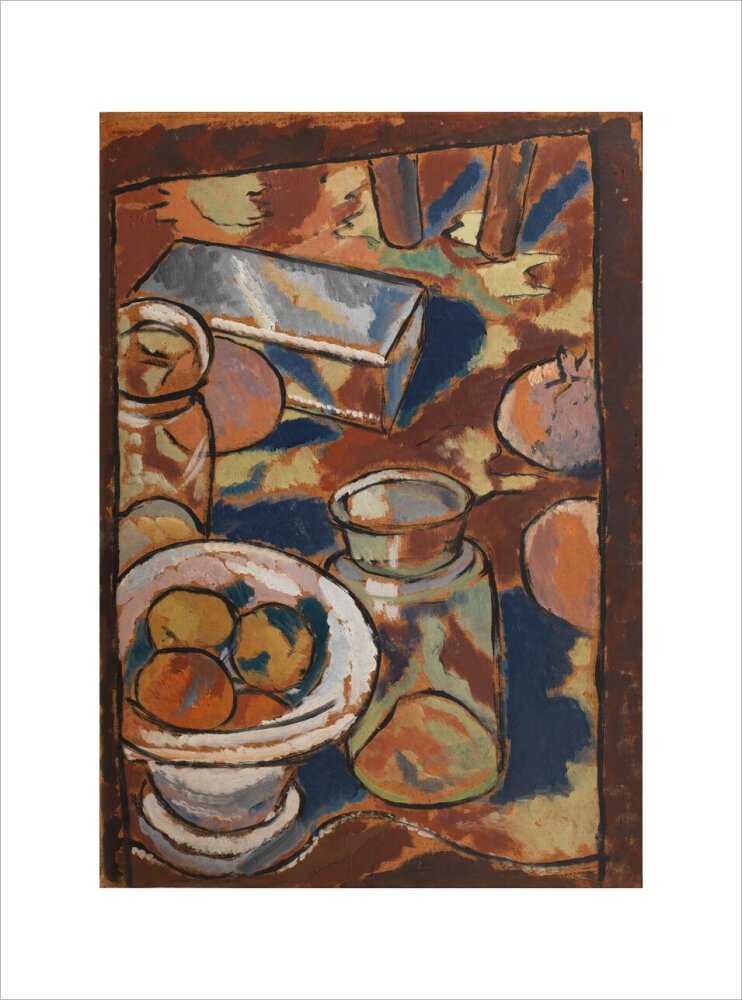 Still Life with Glass Jar and Silver Box (art print, small, unframed)