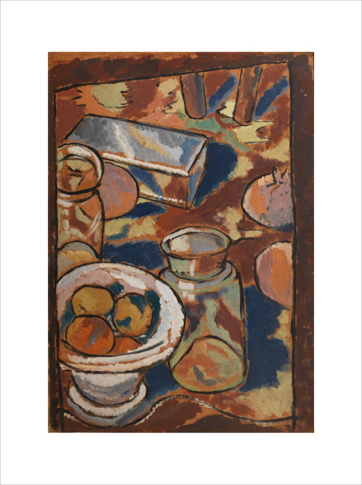 Still Life with Glass Jar and Silver Box (art print, medium, unframed)