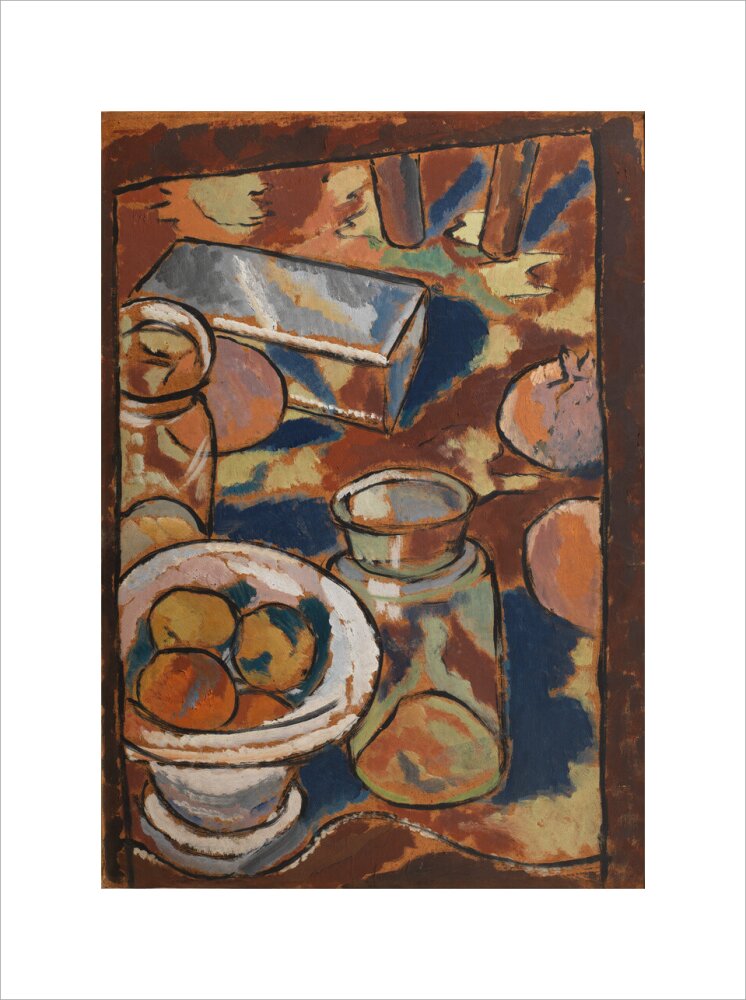 Still Life with Glass Jar and Silver Box (art print, extra large, unframed)