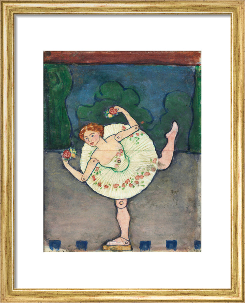 Toy design – Ballerina (art print, small, gold)