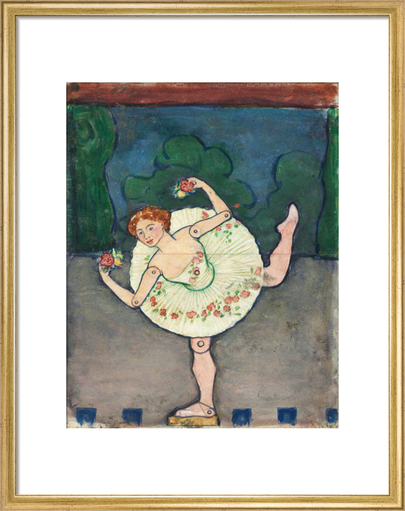 Toy design – Ballerina (art print, medium, gold)
