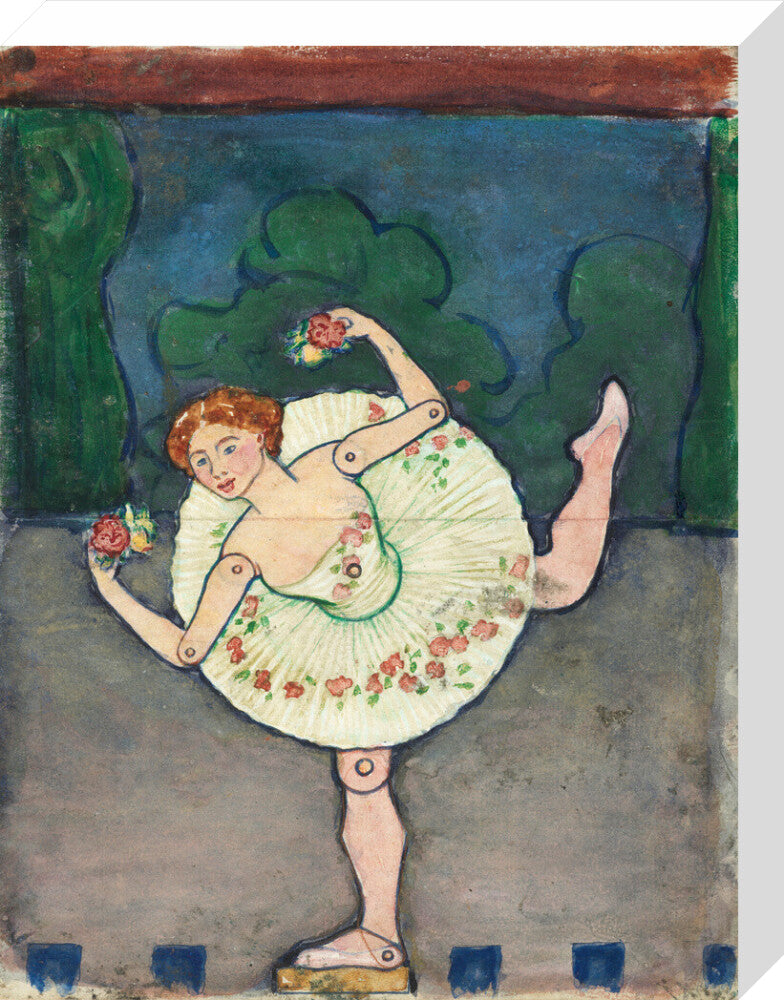 Toy design – Ballerina (stretched canvas, medium, unframed)