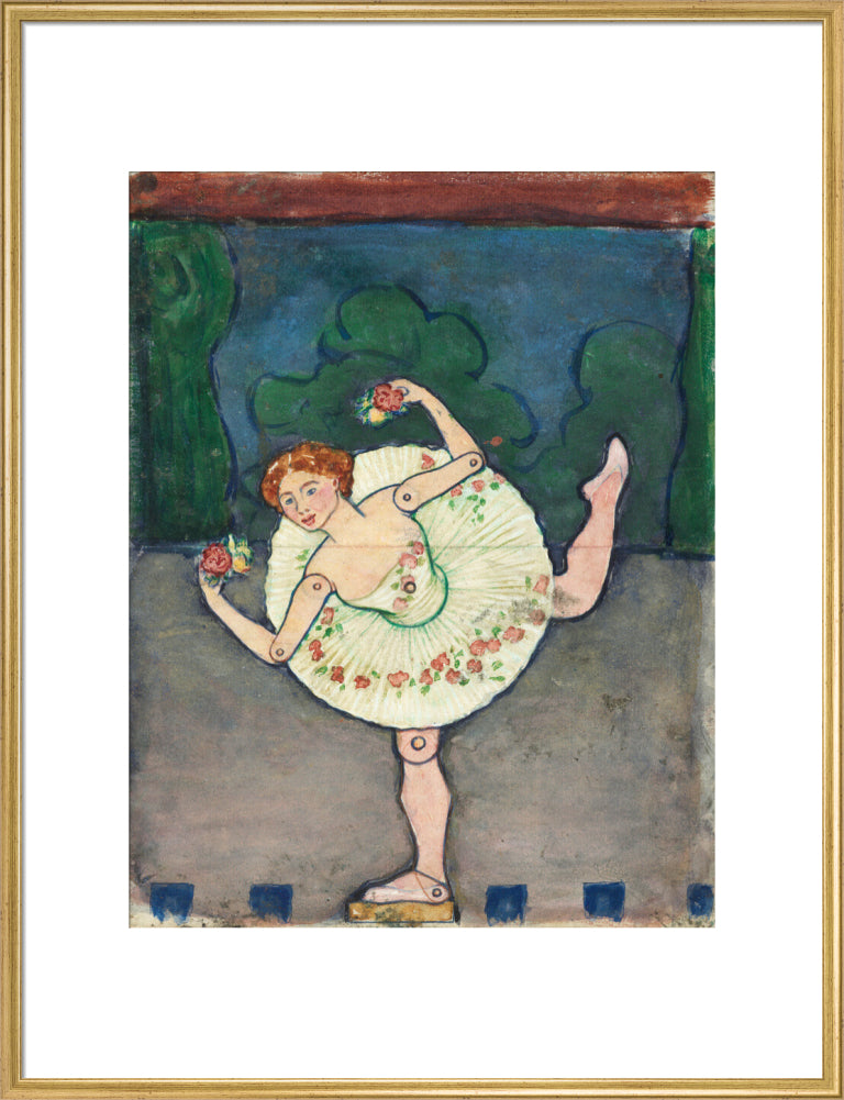 Toy design – Ballerina (art print, extra large, gold)