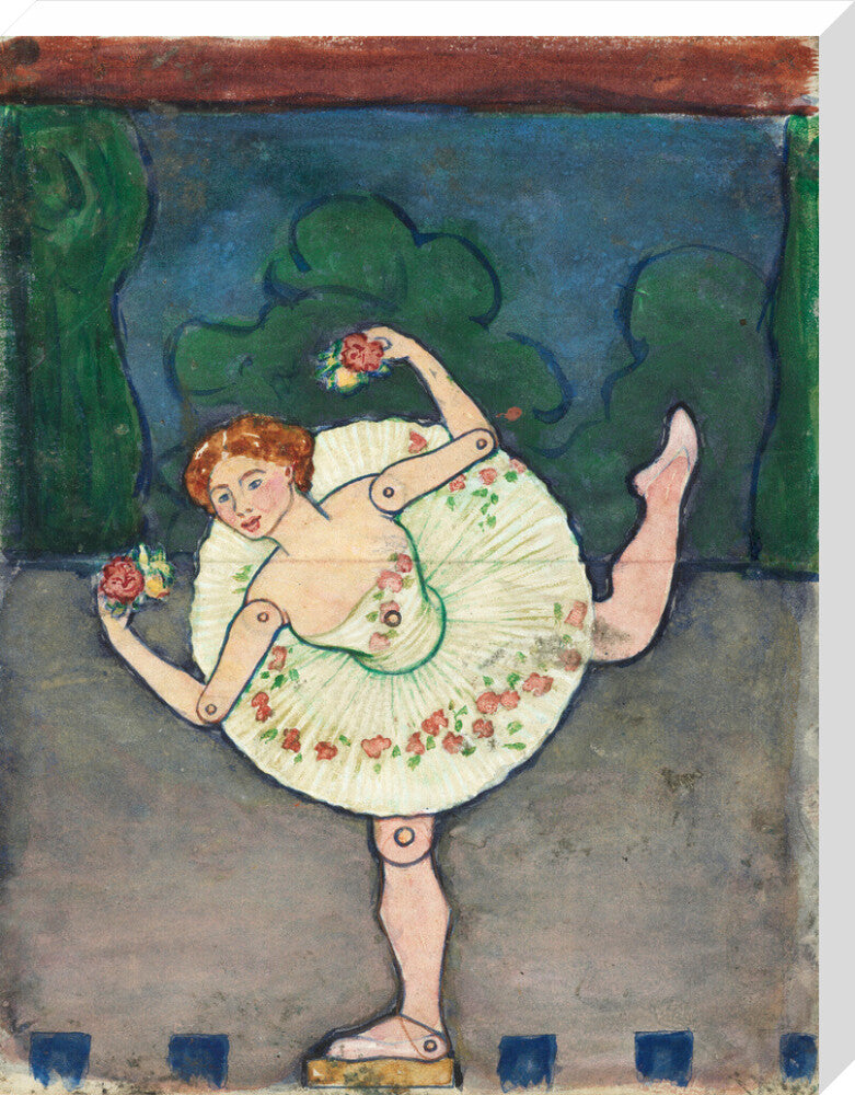 Toy design – Ballerina (stretched canvas, large, unframed)