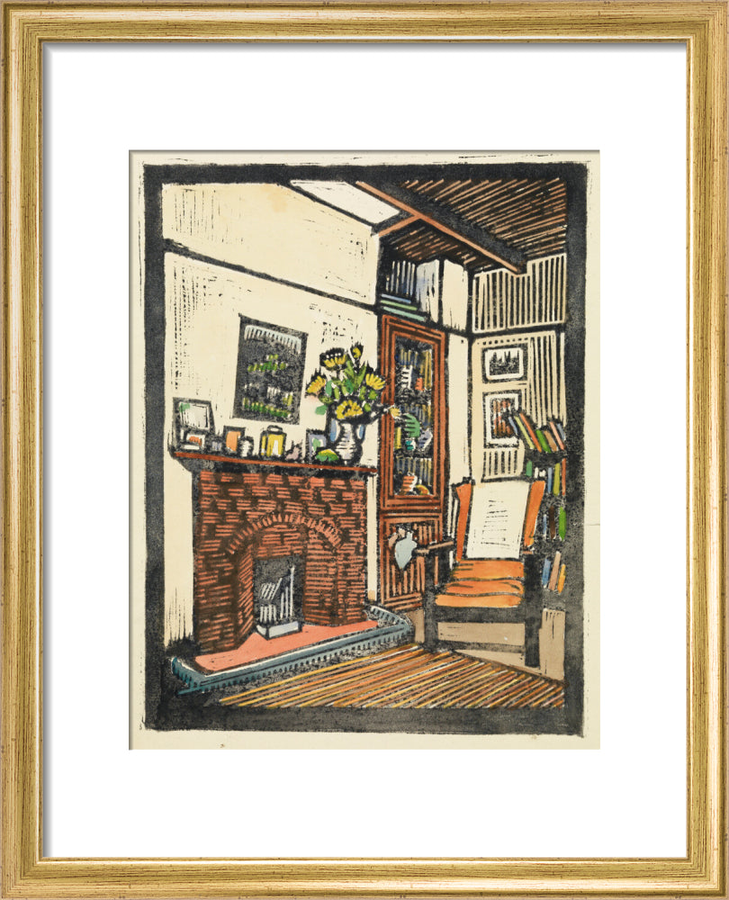 Miss Cashmore''s Office (art print, small, gold)